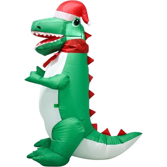 Christmas Inflatable Dragon with LED Lights for Indoor and Outdoor Decoration - Picture 4 of 8